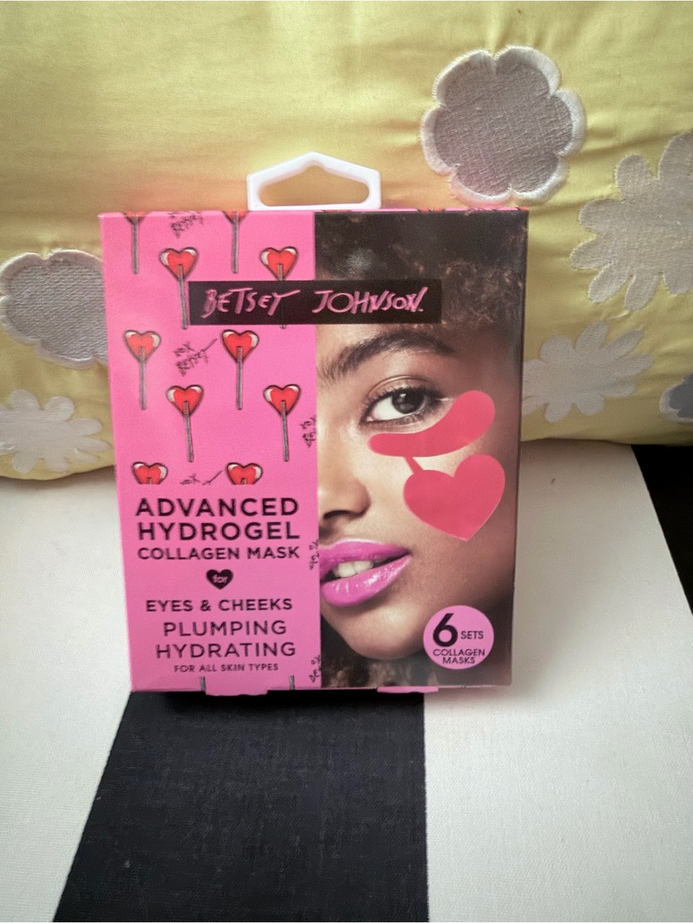 Betsey Johnson Advanced Hydrogel Collagen Eye & Cheek Collagen Masks 6 Sets NIB!